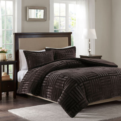 Madison Park Arctic Faux Fur Down Alternative Comforter Mini Set