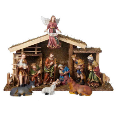 Kurt Adler 12-pc. Nativity Set with Stable