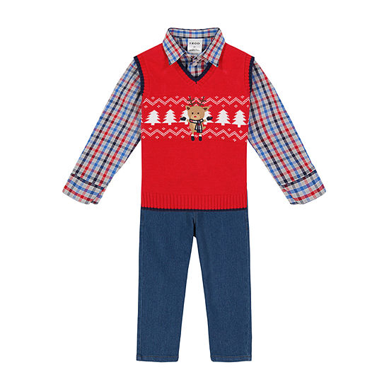 IZOD Little Boys 3-pc. Sweater Set