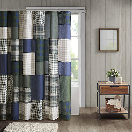 Woolrich Mill Creek Shower Curtain, One Size, Green