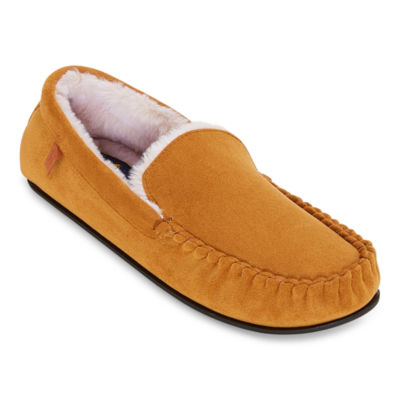 Stafford Mens Moccasin Slippers, Color: Tan - JCPenney