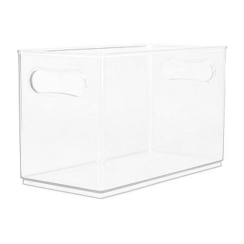Home Expressions Large Clear Stackable Storage Bin, Color: White - JCPenney