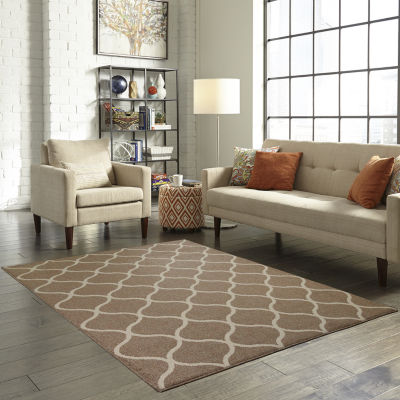 Maples Lattice Skid Resistant Indoor Rectangular Area Rug