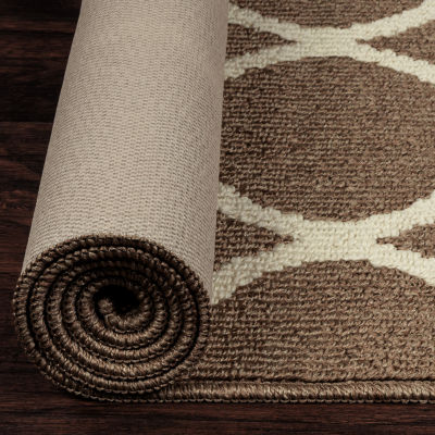 Maples Lattice Skid Resistant Indoor Rectangular Area Rug