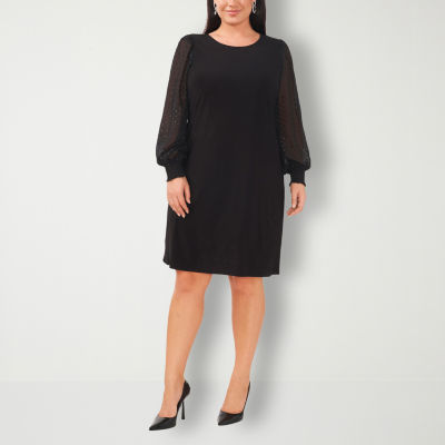 Jcpenney plus size black dress sale