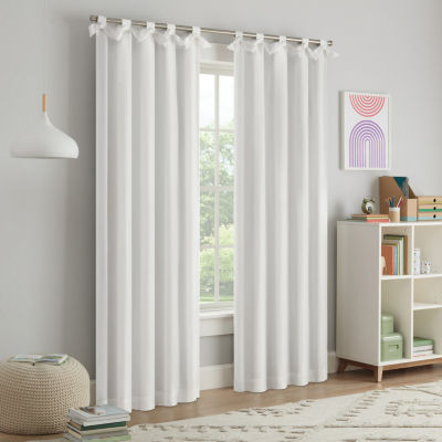 Eclipse Kids Bow Blackout Tab Top Single Curtain Panel