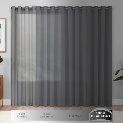 Eclipse Kids Bow Blackout Tab Top Single Curtain Panel