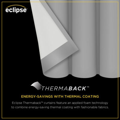 Eclipse Kids Dot Clip Blackout Rod Pocket Single Curtain Panel