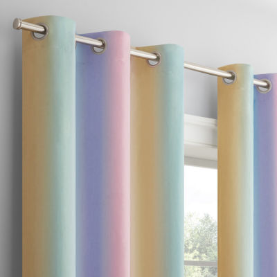 Eclipse Kids Rainbow Grommet Top Blackout Single Curtain Panels