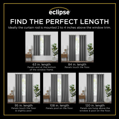 Eclipse Kids Tassel Blackout Rod Pocket Single Curtain Panel