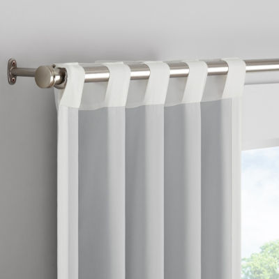 Eclipse Kids Tiered Ruffle Rod Pocket Blackout Single Curtain Panel