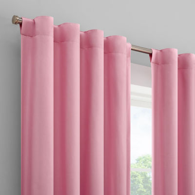 Eclipse Kids Tiered Ruffle Blackout Rod Pocket Single Curtain Panel