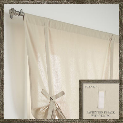 Mercantile Drop Cloth Light-Filtering Rod Pocket Single Tie-Up Shades