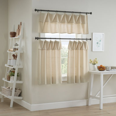 Mercantile Drop Cloth Ring Top Tailored Valance