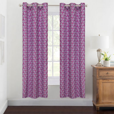 Eclipse Brittany Light-Filtering Grommet Top Single Curtain Panel