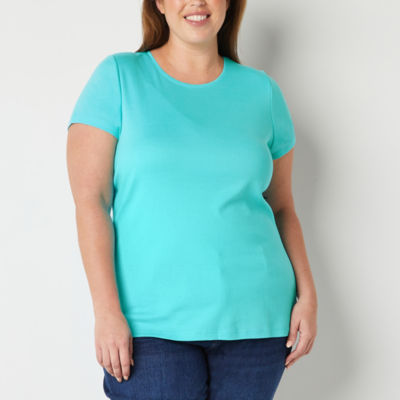 Short Length Sleeve Women's Tops, St Johns Bay Tops Plus Size