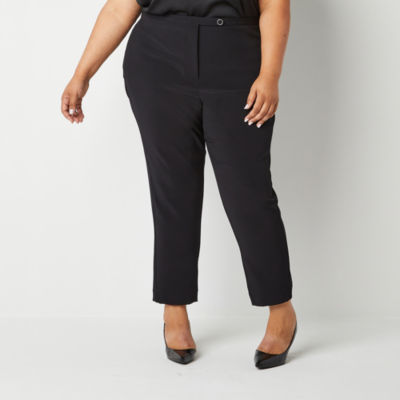 Worthington Womens Fit Solution Ultra Sculpt Ponte Ankle Pants - JCPenney