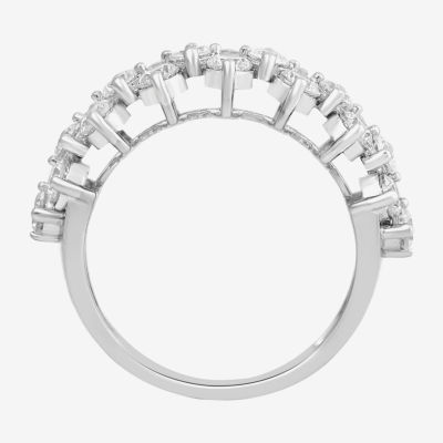 Womens CT. T.W. Lab Grown White Diamond 10K Gold Cocktail Ring