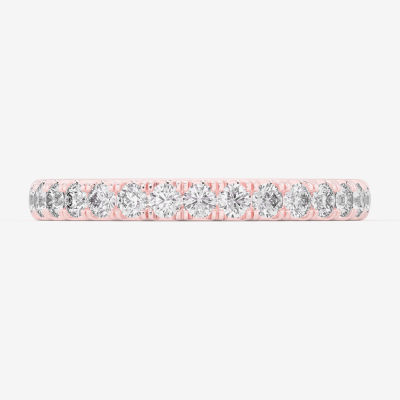 Signature By Modern Bride (Si1-Si2/H-I) Womens 2MM 1/2 CT. T.W. Lab Grown White Diamond 14K Gold Wedding Band