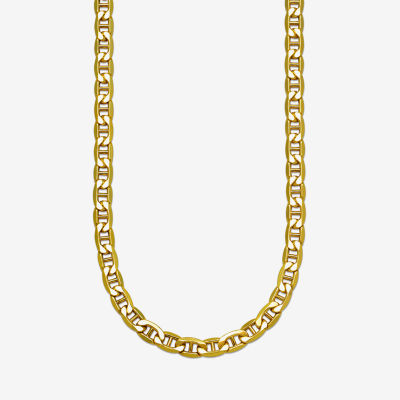 14K Gold 22 Inch Semisolid Link Chain Necklace