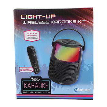 Ising Light-Up Mini Karaoke Machine ISK206-BLK-T18-6, Color: Black