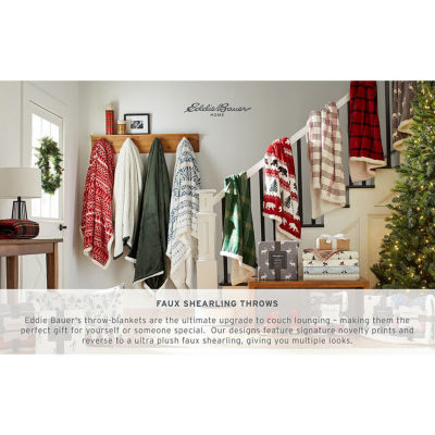 Eddie Bauer Woodland Fair Isle Reversible Lightweight Throw