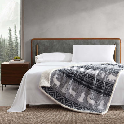 Eddie Bauer Woodland Fair Isle Reversible Lightweight Throw