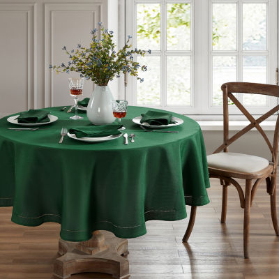 Elrene Home Fashions Alison Hemstitch Border 70" Round Tablecloth
