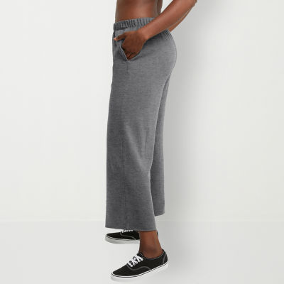 Hanes Womens Mid Rise Wide Leg Sweatpant