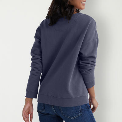 Hanes Womens Crew Neck Long Sleeve Sweatshirt