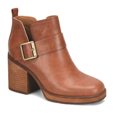 Korks Womens Kari Stacked Heel Booties