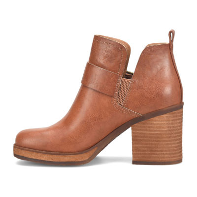 Korks Womens Kari Stacked Heel Booties