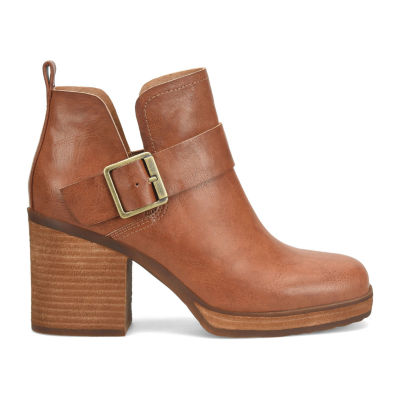 Korks Womens Kari Stacked Heel Booties