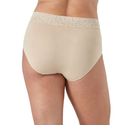 Bali Comfort Revloution Modern Seamless Lace Trim Brief Panty Dfmlbf