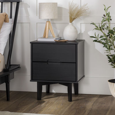 2-Drawer Groove Handle Nightstand