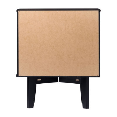 2-Drawer Groove Handle Nightstand