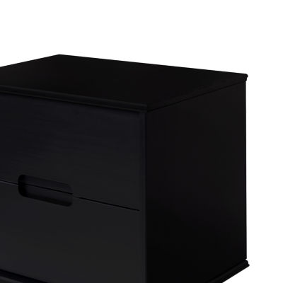 2-Drawer Groove Handle Nightstand