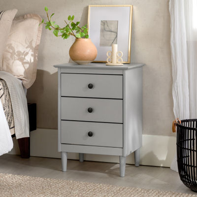 3-Drawer Solid Wood Nightstand