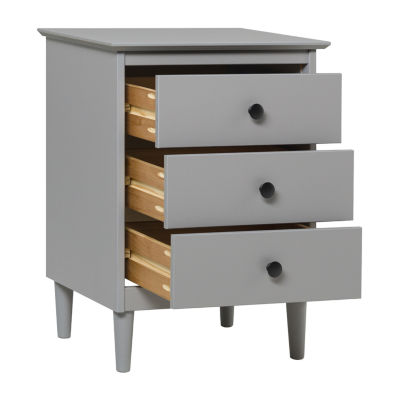 3-Drawer Solid Wood Nightstand