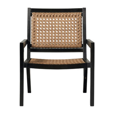Solid Wooden Rattan Patio Chair