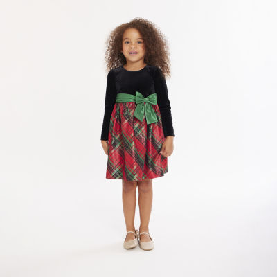 Bonnie Jean Toddler Girls Long Sleeve Fit + Flare Dress