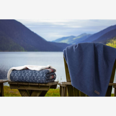 Eddie Bauer Reversible Solid Lightweight Throw