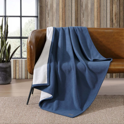 Eddie Bauer Reversible Solid Lightweight Throw