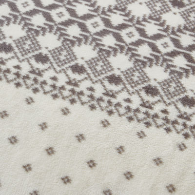 Eddie Bauer Fair Isle Peak Washable Lightweight Throw