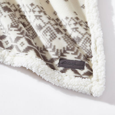 Eddie Bauer Fair Isle Peak Washable Lightweight Throw