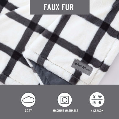 Eddie Bauer Bunkhouse Fur Like Lightweight Throw