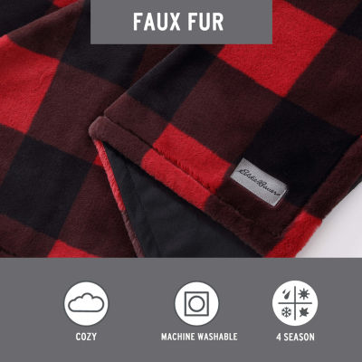 Eddie Bauer Cabin Fur Like Lightweight Throw