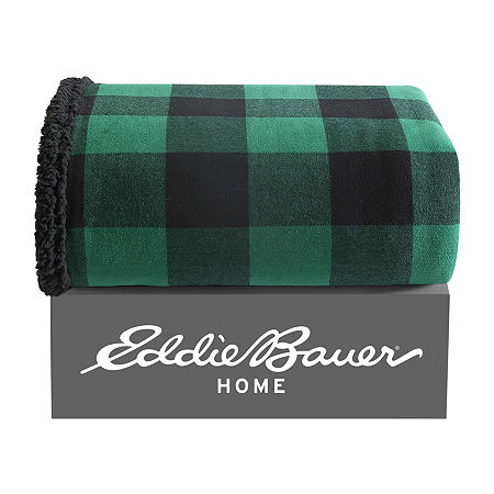 Eddie Bauer Cabin Lightweight Throw, One Size, Green