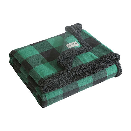 Eddie Bauer Cabin Lightweight Throw, One Size, Green