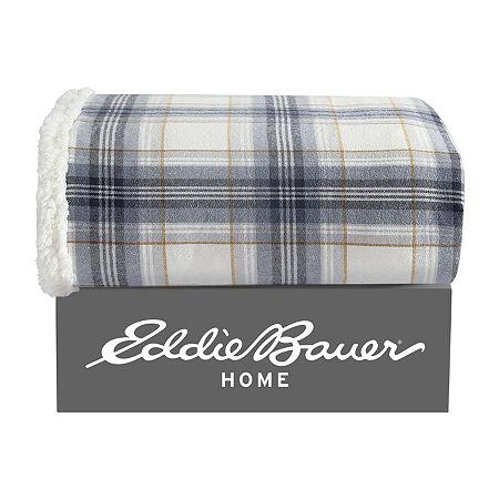 Eddie Bauer Edgewood Lightweight Throw, One Size, Gray